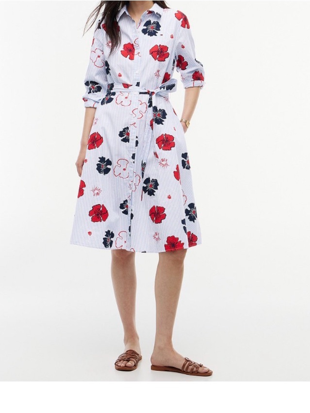 Tommy Hilfiger women’s classic long sleeve poplin dress